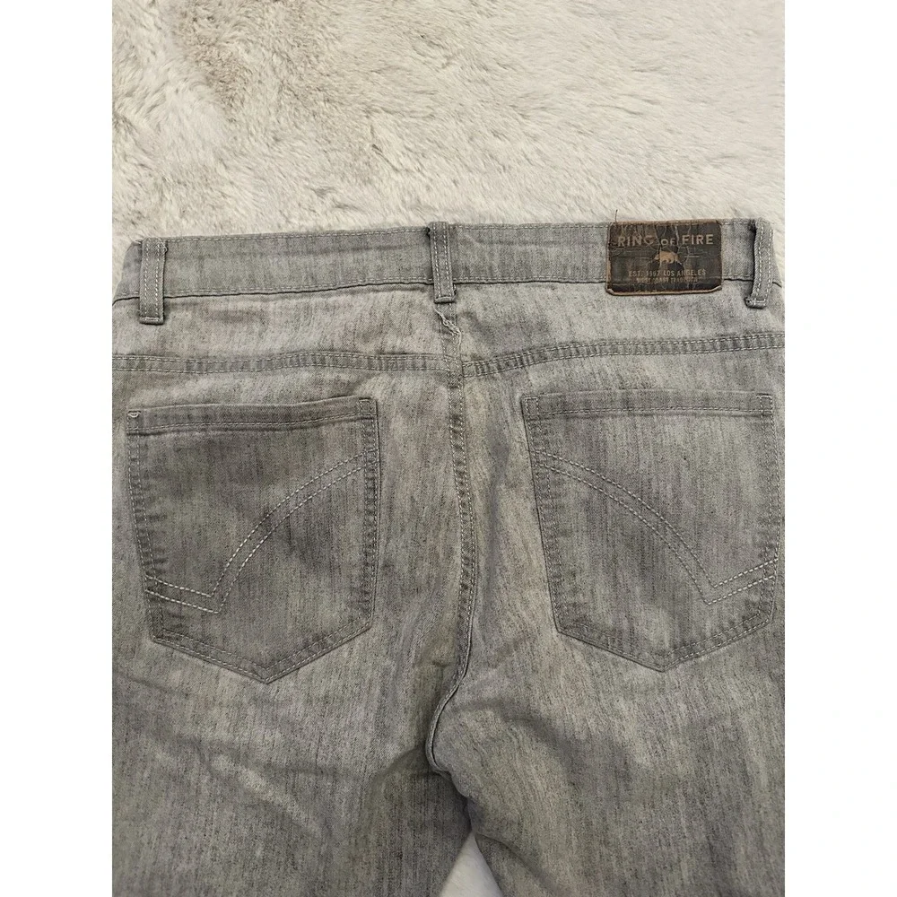 Ring Of Fire Jeans Slim Straight Blue Mens Size 33x30 Dark‎ Denim Designer